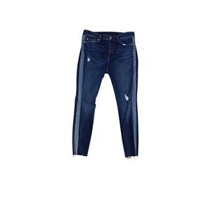 True Religion Jennie Curvy Mid Rise Skinny Jeans Size 33 Blue Denim 1681